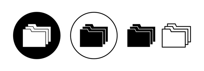 Folder icon vector for web and mobile app. folder sign and symbol
