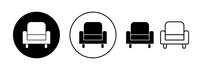 Sofa icon vector for web and mobile app. sofa sign and symbol. furniture icon