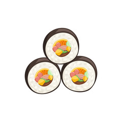 Kimbap (Gimbap), Korean rice wrapped in seaweed and filled with a variety of ingredients