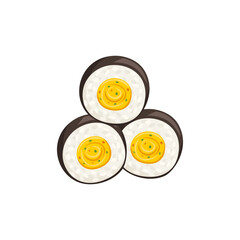 Vector illustration of korean egg roll kimbap