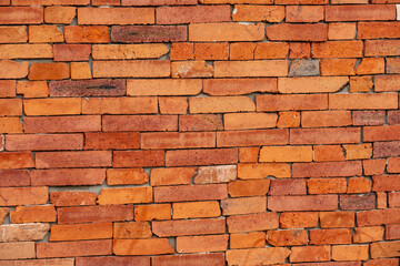 Red brick wall texture background.Decorative tiles.High quality photo.