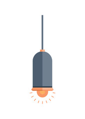 Hanging decorative lamp. Simple flat illustration.
