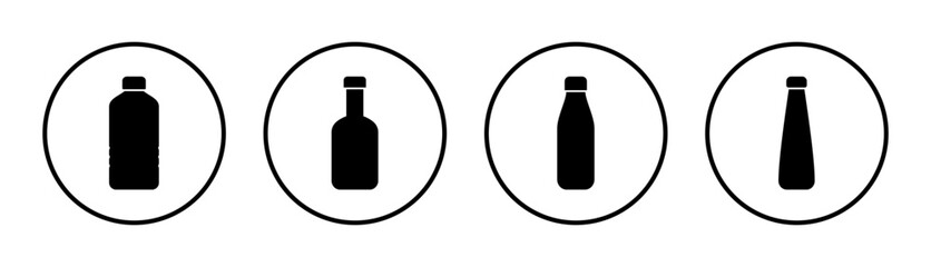 Bottle icon set illustration. bottle sign and symbol