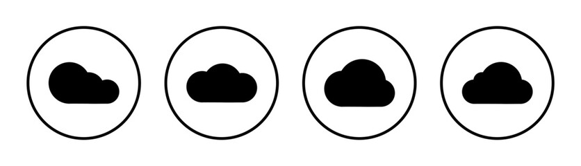 Cloud icon set illustration. cloud sign and symbol