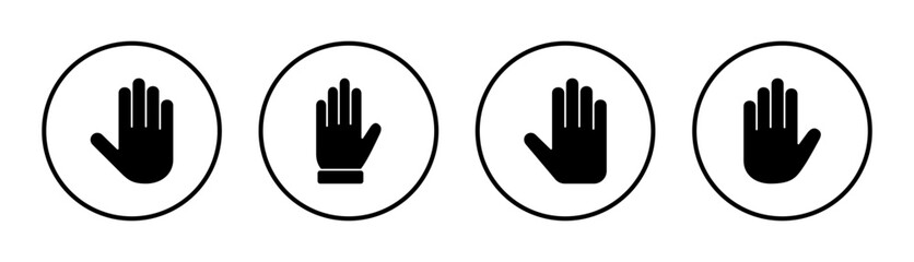 Hand icon set illustration. hand sign and symbol. hand gesture