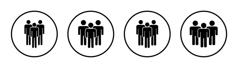 People icon set  illustration. person sign and symbol. User Icon vector