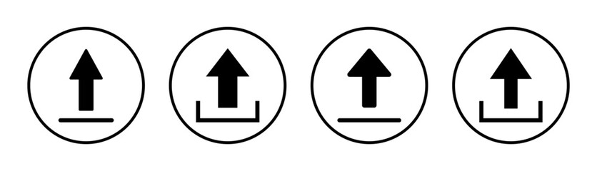 Upload icon set illustration. load data sign and symbol