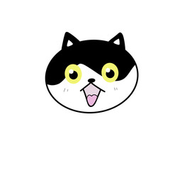 Face cat character 