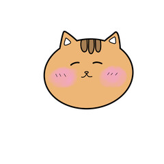 Face cat character 