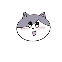 Face cat character 