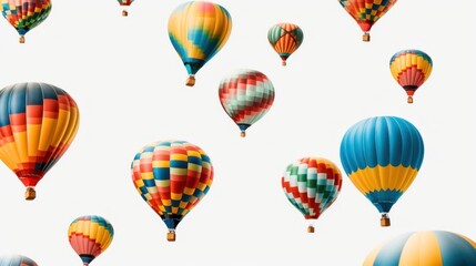 Fototapeta na wymiar Many colorful hot air balloons flying in the sky. Generative AI image.