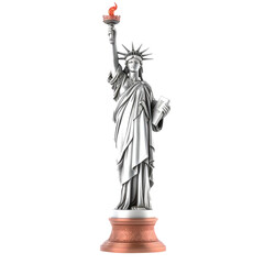 statue of liberty torch isolated on a transparent background, generative ai