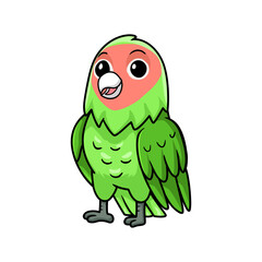 Cute peach faced love bird cartoon