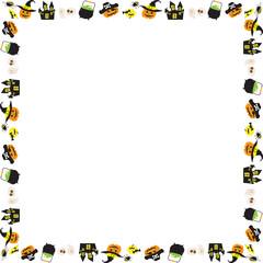 The Halloween cartoon boarder png