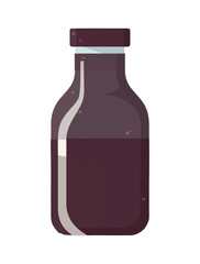 drink icon on transparent bottle shape