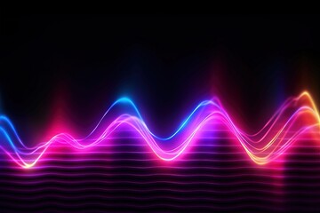 Obraz na płótnie Canvas abstract futuristic background with gold PINK blue glowing neon moving high speed wave lines and bokeh lights. Data transfer concept Fantastic wallpaper, Ai Generative