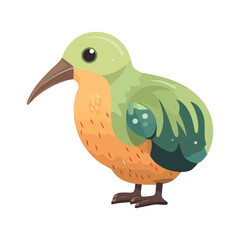 Cheerful kiwi tropical bird