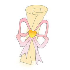 illustration of a person holding a flower