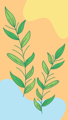 illustration of a leaf wallpaper design