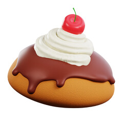 Indulge in the delightful combination of melted chocolate, creamy goodness, and juicy cherries on freshly baked bread. Experience the heavenly blend of flavors in these mouthwatering 3D illustrations.