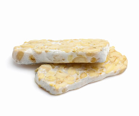 Tempeh isolated on white background