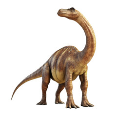 Diplodocus, Brontosaurus dinosaur on transparent background Generative AI	
