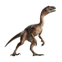 Obraz premium Velociraptor dinosaur on transparent background Generative AI 