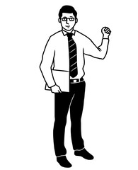 lawyer In Court. Lawyer's Design Illustration.