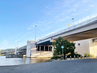 Highway 99 / 509 bridge in Seattle crossing over the Duwamish Waterway