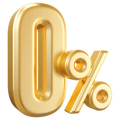 0 Percent Gold Number 3D