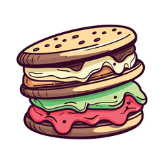 Gourmet burger on a plate