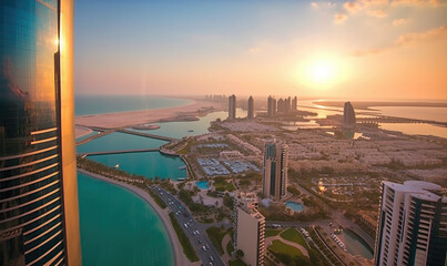 Architectural Marvels: Abu Dhabi's Majestic Skyscrapers Piercing the Sky - Marvel at the awe-inspiring skyscrapers that grace the skyline of Abu Dhabi, the epitome of modern architectural grandeur. 