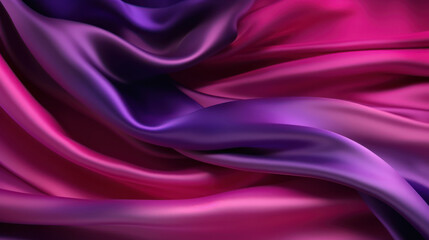Obraz premium Abstract purple magenta background. Silk satin. AI generation