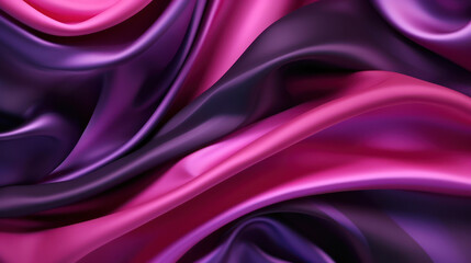 Obraz premium Abstract purple magenta background. Silk satin. AI generation