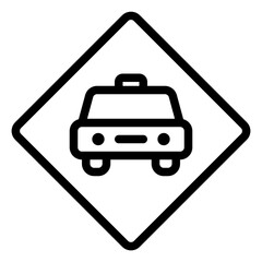 Taxi icon in line style, use for website mobile app presentation