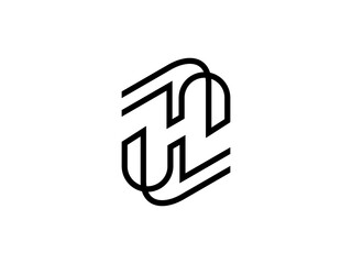 modern H letter icon logo