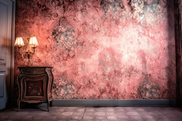 Empty room digital backdrop, generative ai