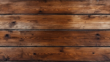 Fototapeta premium Wooden plank seamless table background with brown varnish