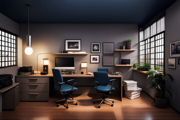 modern office interior room  created using AI Generative Technology