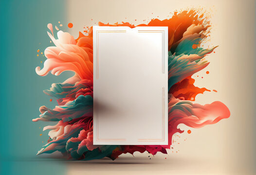 Space For Text Design Copy Colorful Liquid Paint Splatter Explosion Excitement Graphic Resource Marketing Frame Backdrop layout Template