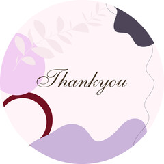 Thank you, vector cards set of lettering