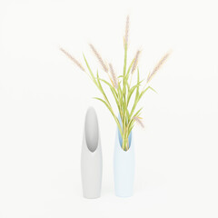Decor vase with glass 3d render