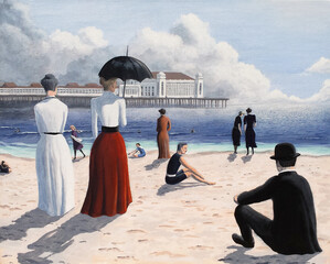 1900s Beach Scene, Atlantic City © Dave