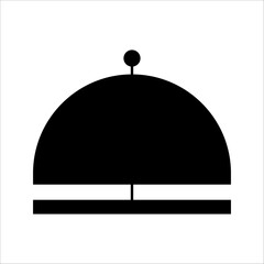 Hotel services, Simple thin line hotel icon, vector icon design, on white background.