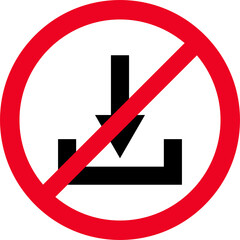 No phone sign flat icon. Warning symbol illustration. 