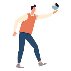 Muscular athlete wins tennis competition with joy