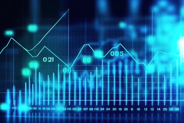 Securities trading market map analysis background