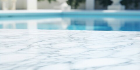 empty marble texture table pool water blurred