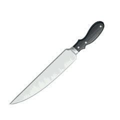steel knife icon isoalted white background