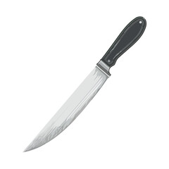 Sharp silver kitchen knife icon